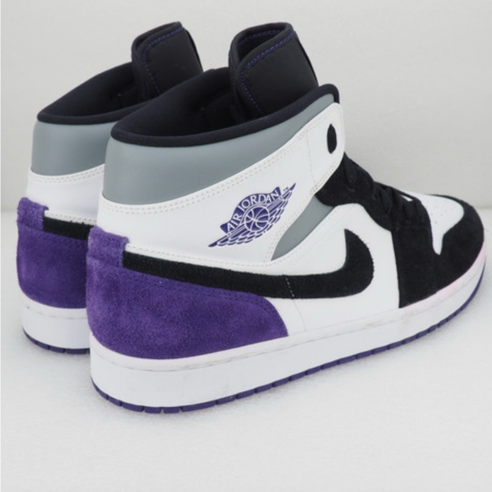 Air Jordan High-Top Sneakers in Black and Purple - Women’s 7.5 US